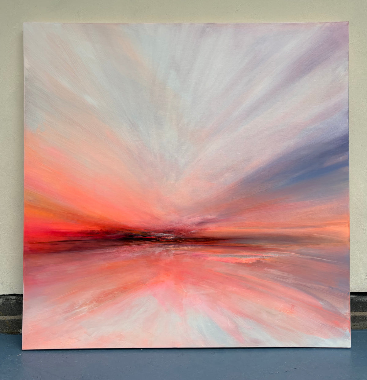 “In Solitude” 100x100cm mixed media