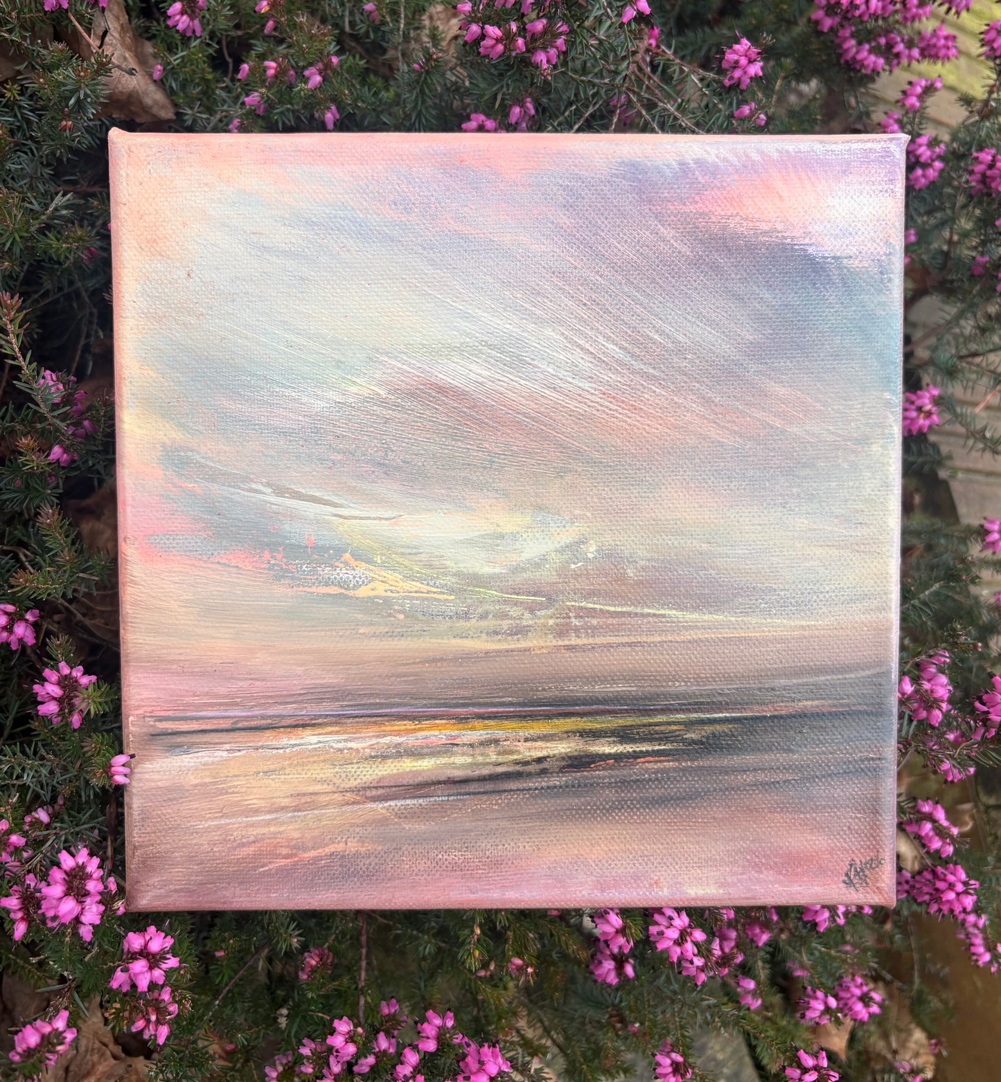 “Drawing Near” 20x20cm Mixed Media