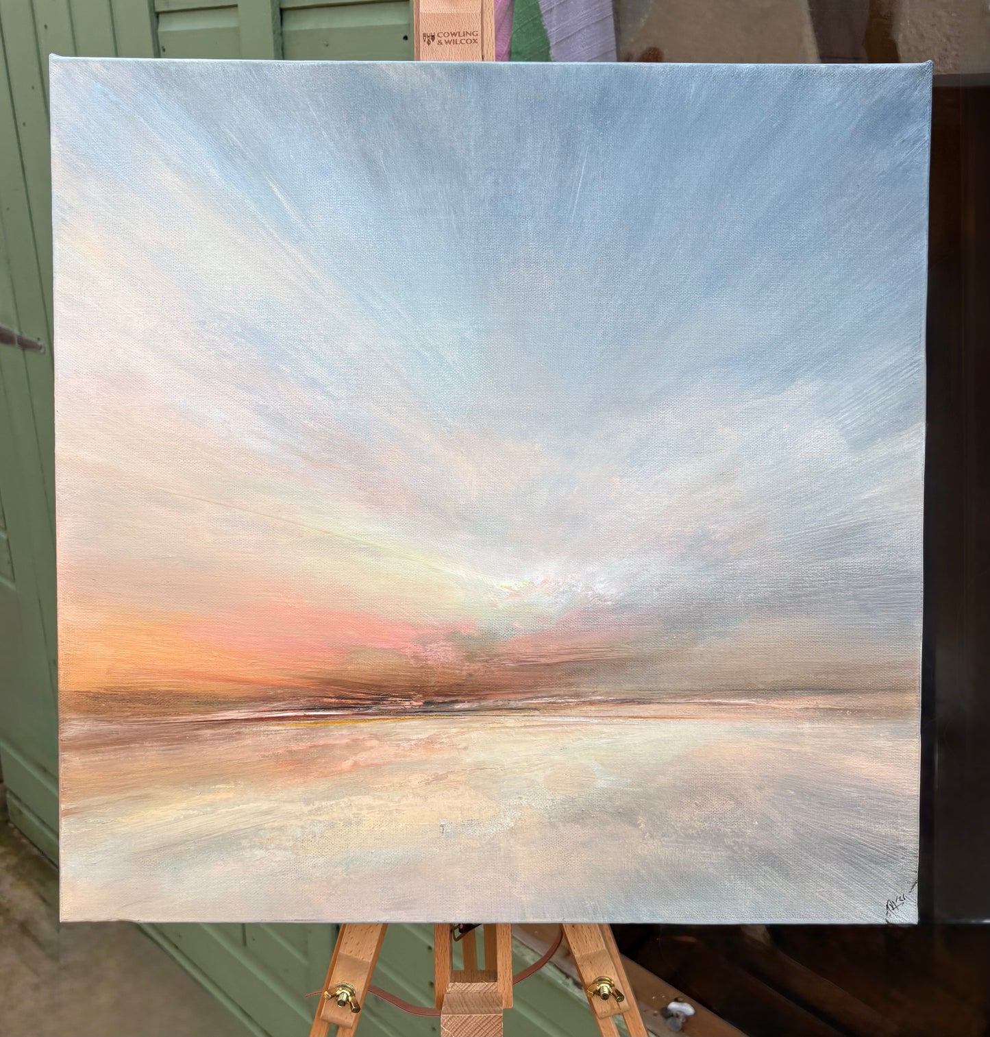 "Gather Up The Seas" 50x50cm Mixed media