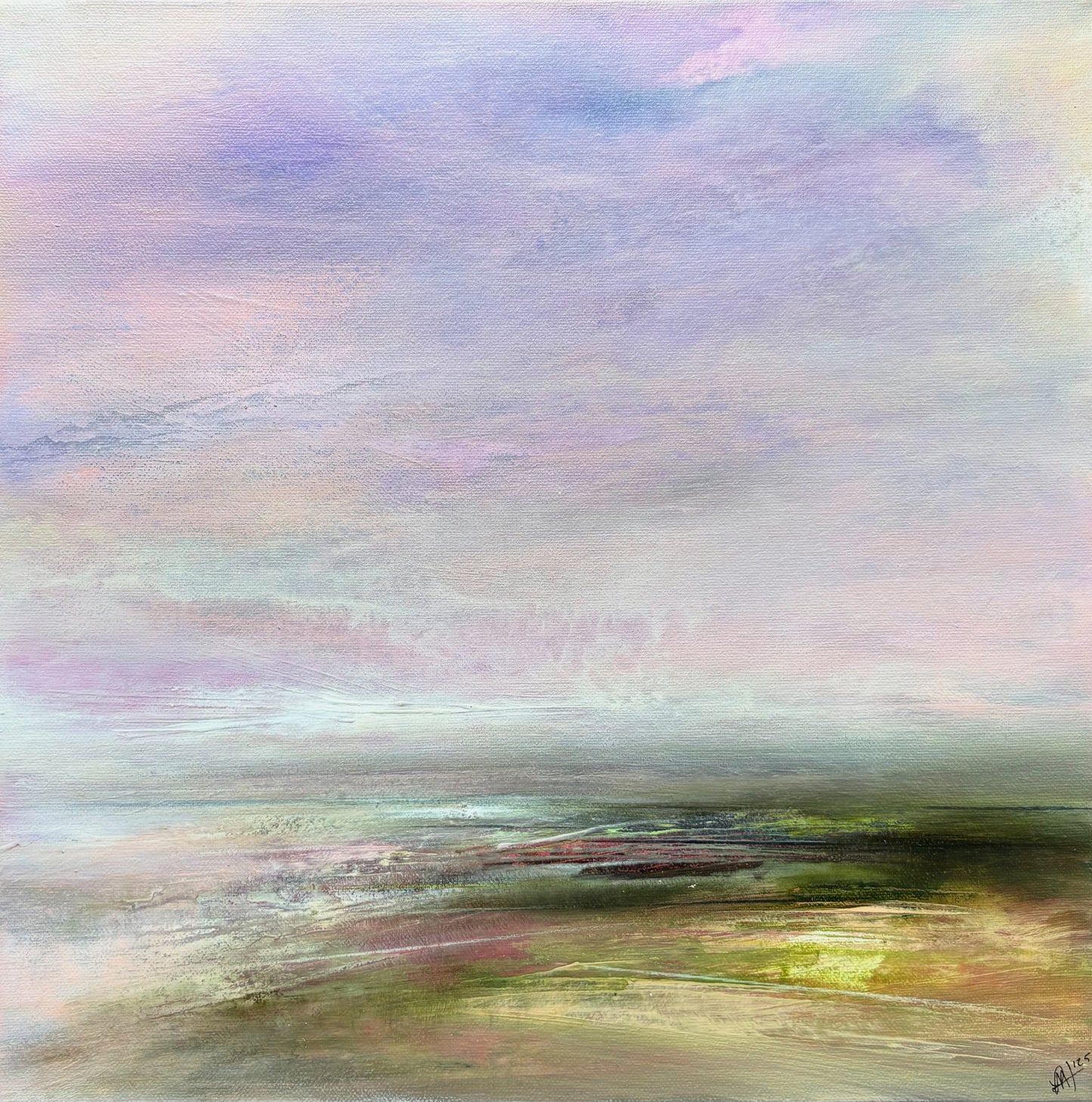 "Waves of Light" 40x40cm Mixed Media