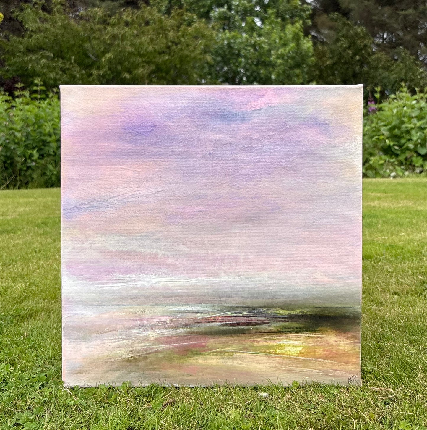 "Waves of Light" 40x40cm Mixed Media